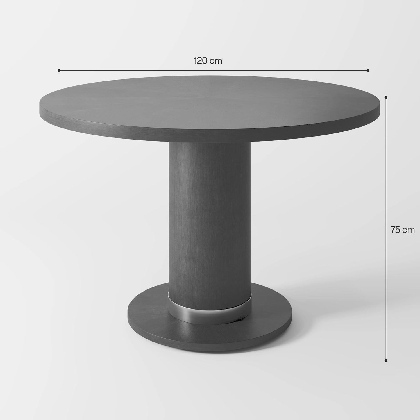 The Basalt Table: Modern Industrial Centerpiece in Grey Stone and Light Wood