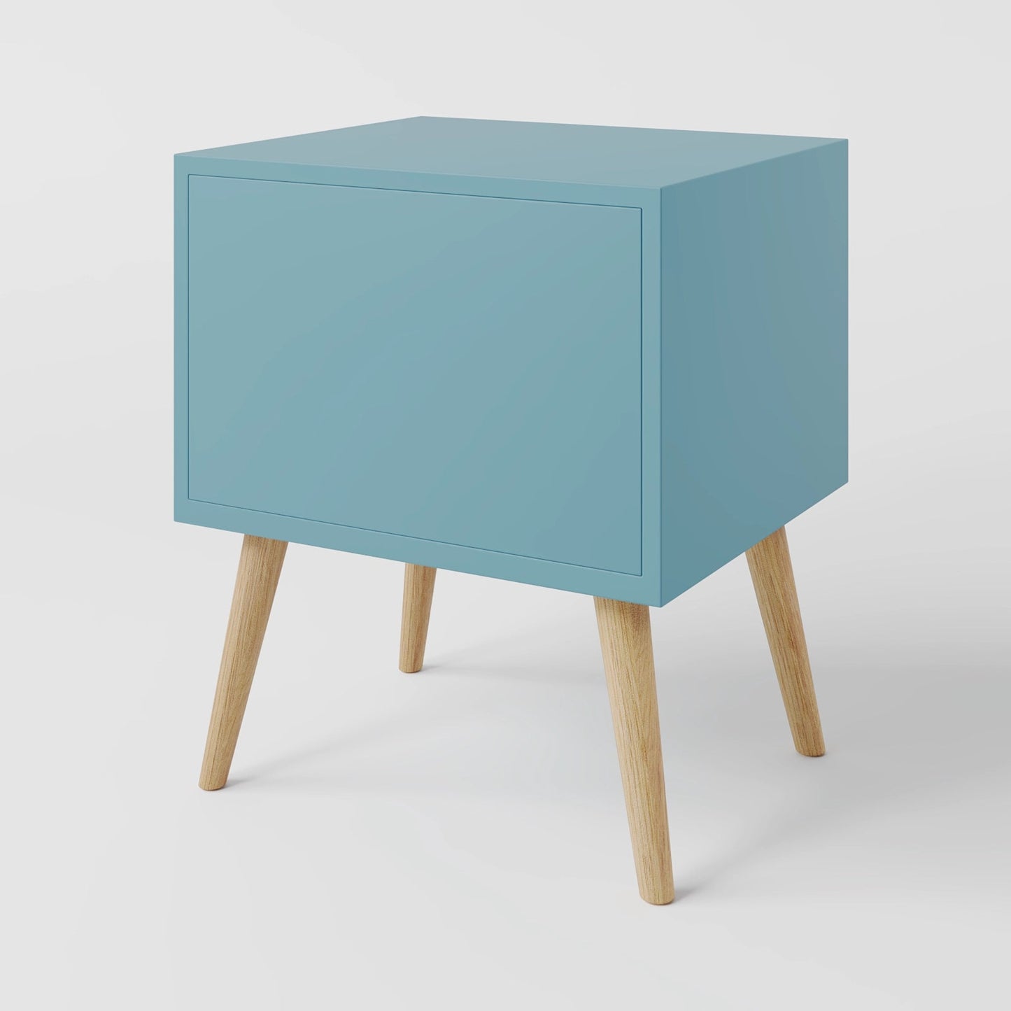 Arctic Minimalist Wood Bedside Table