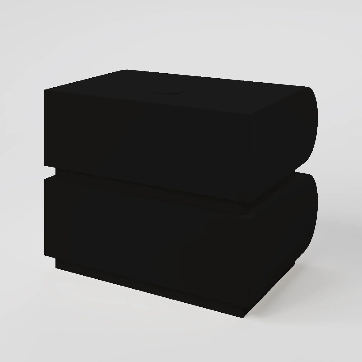 Arctic Capsule High Gloss Bedside Table