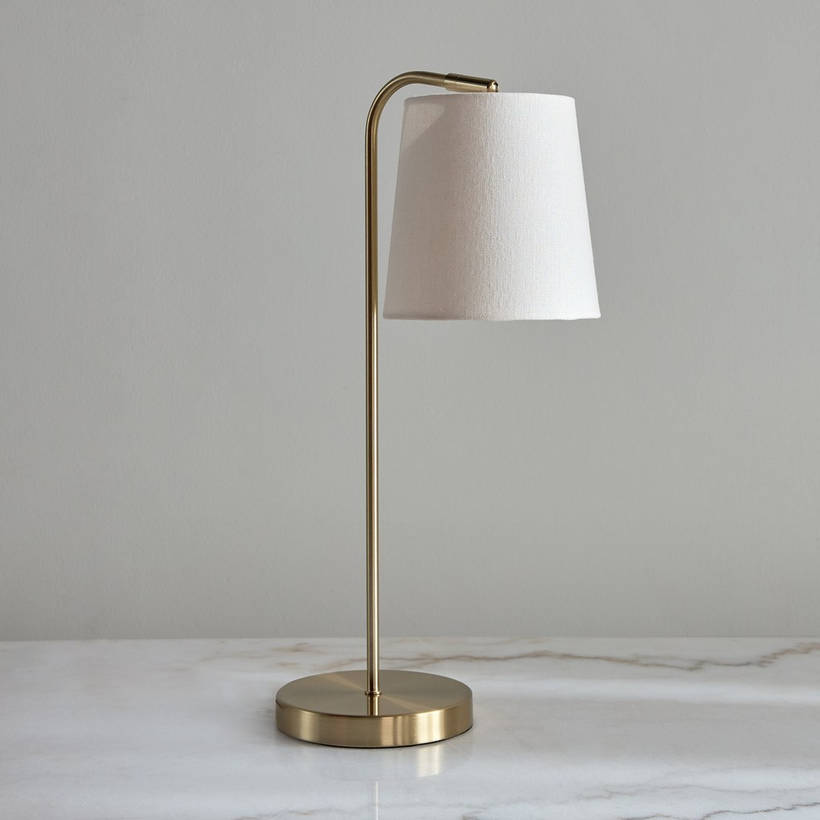 Slimline Brass Table Lamp