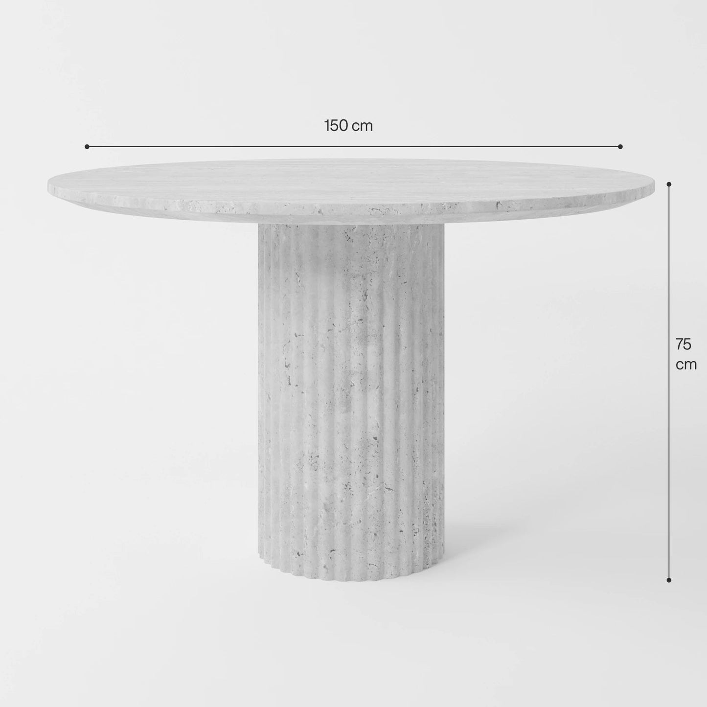 Corinthian Fluted Dining Table