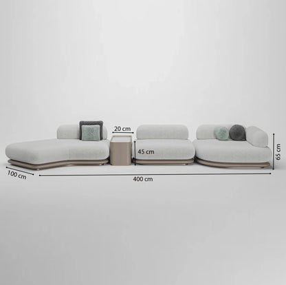 Rimal modular sofa dimensions 400 x 100 x 65 cm