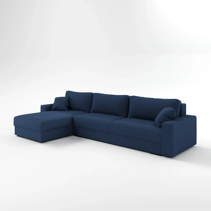 Earth-Tone Grand Sectional 4 Bed Sofa Bed
