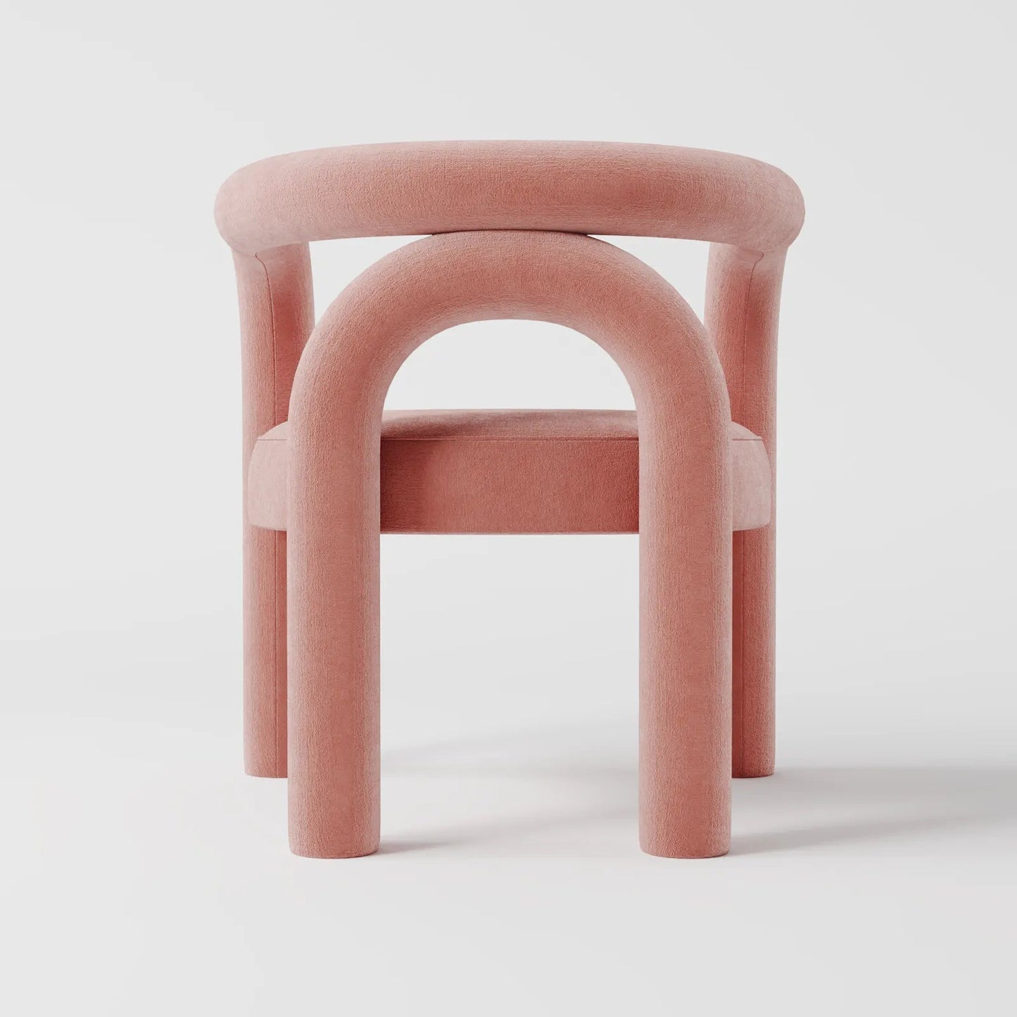 Minimalist Tubular Accent Chair with Geometric Support Silhouette