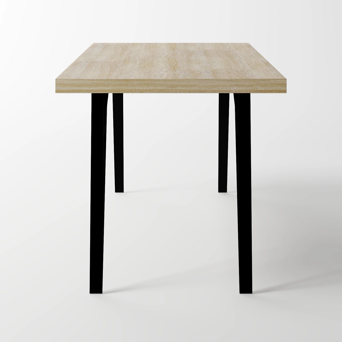 Modern Square Bistro Table featuring Industrial Eiffel-Style Tapered Legs