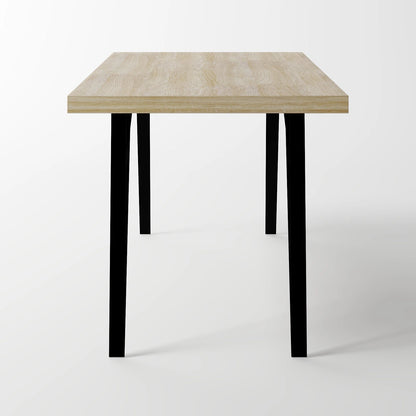 Modern Square Bistro Table featuring Industrial Eiffel-Style Tapered Legs