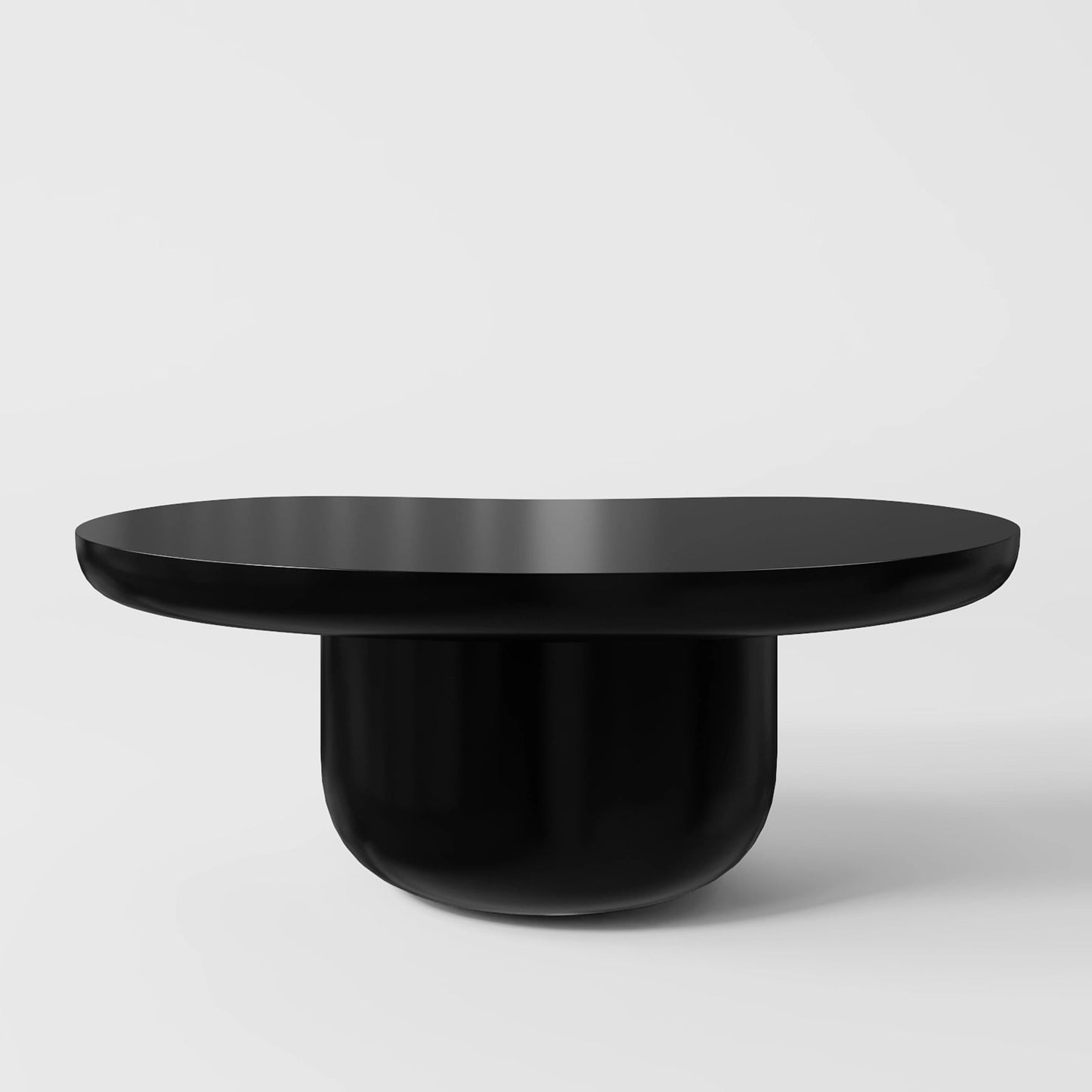 Minimalist High-Gloss Black Nesting Coffee Table
