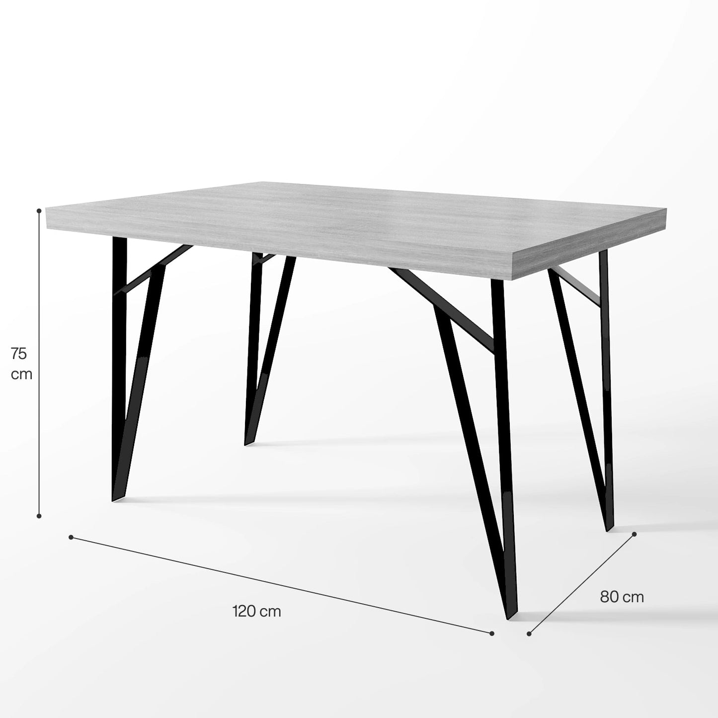 Modern Square Bistro Table featuring Industrial Eiffel-Style Tapered Legs