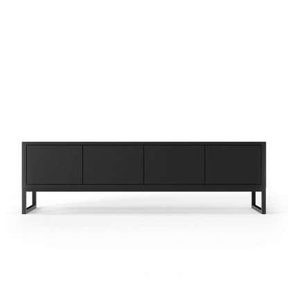 Matte Black Modern Media Console
