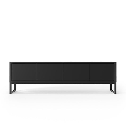 Matte Black Modern Media Console