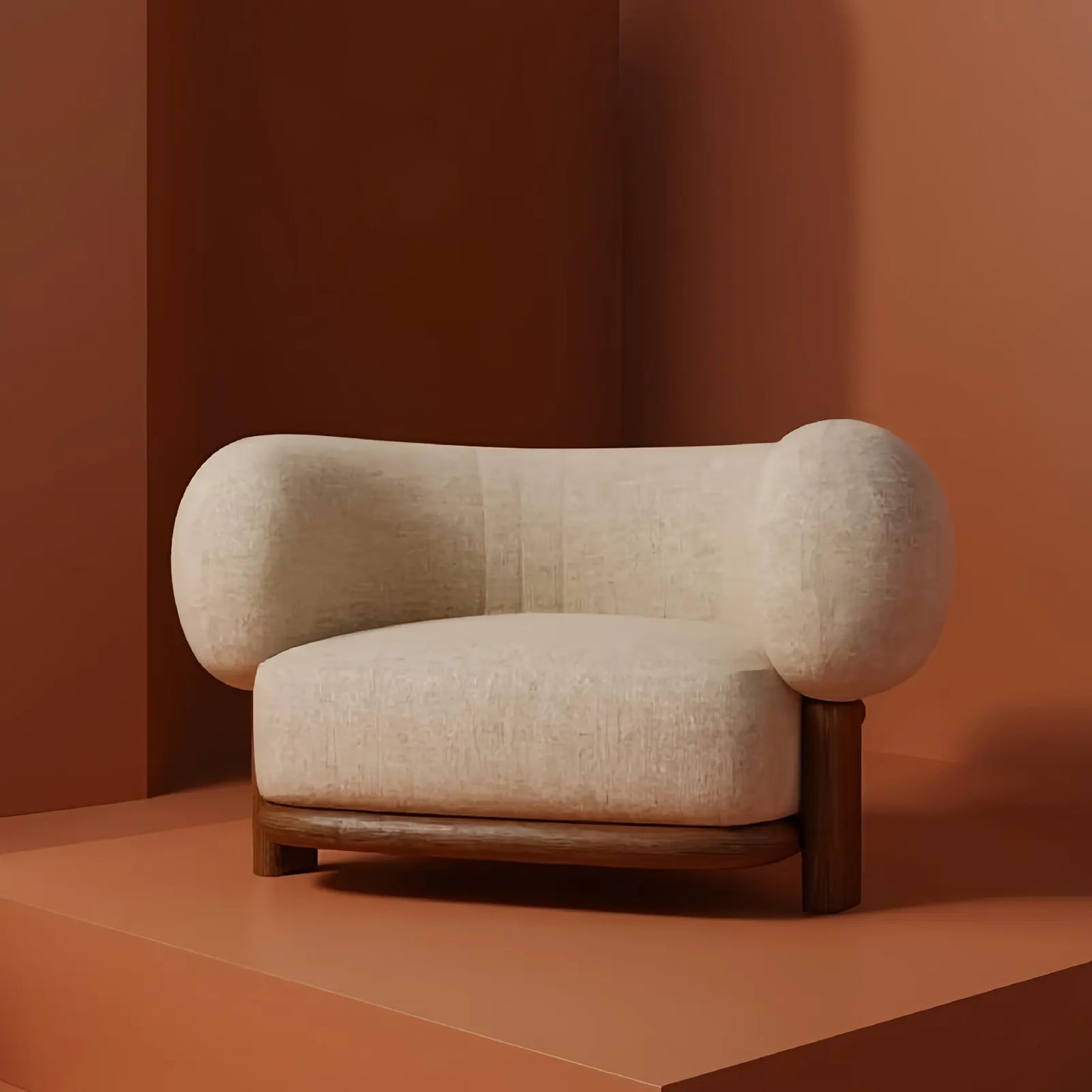 TLow-Profile Sculptural Armchair