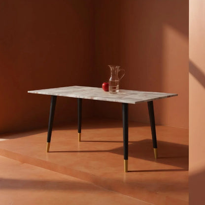 The Noir Ribbed Table: Modern Architectural Pedestal in Dark Stained Oak