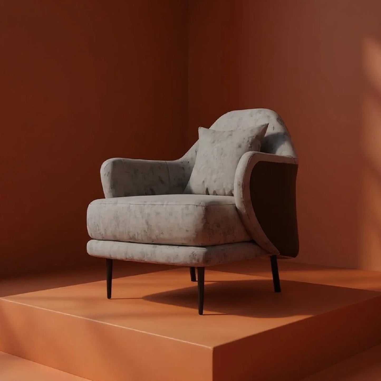 Elegant Upholstered Living Room Lounge Arm Chair