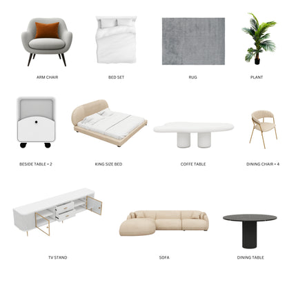 Beige/1Bedroom/20Items