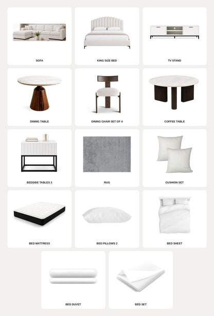 White/1-Bedroom20Items