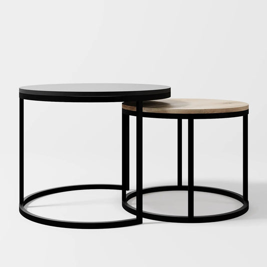 Minimalist Two-Tier Round Coffee Table