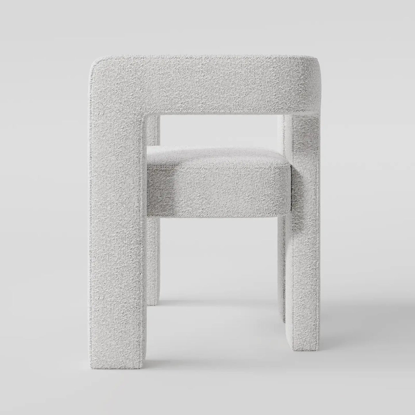 Modern Linear Accent Chair with Sculptural Pillar Frame