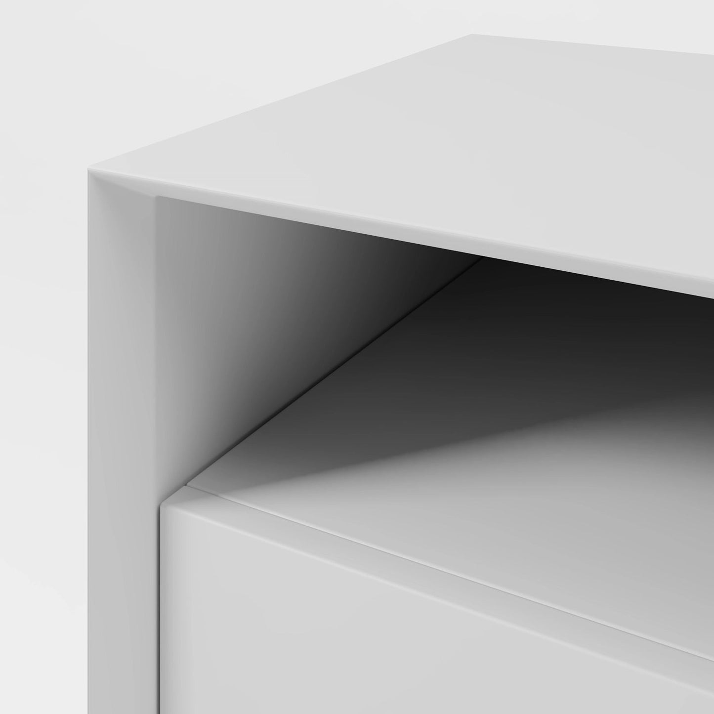 Arctic Minimalist Wood Bedside Table