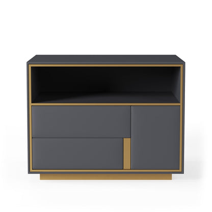 Blush Velvet Touch Bedside Table