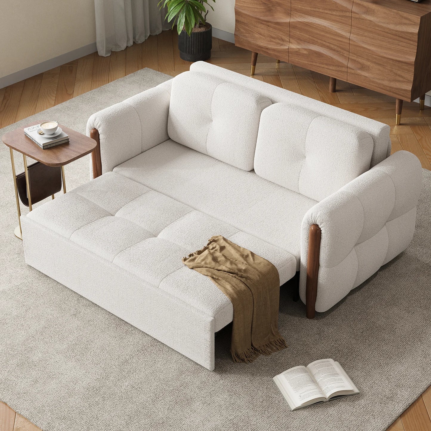 Nordic Haven Tufted Sofa Bed