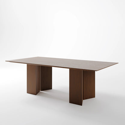 The Obelisk Dining Table: Minimalist Monolithic Table in Onyx Oak