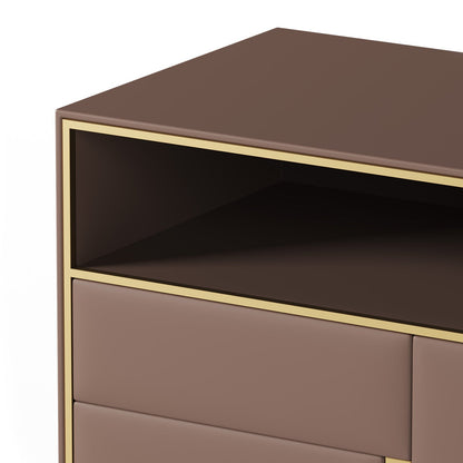 Blush Velvet Touch Bedside Table