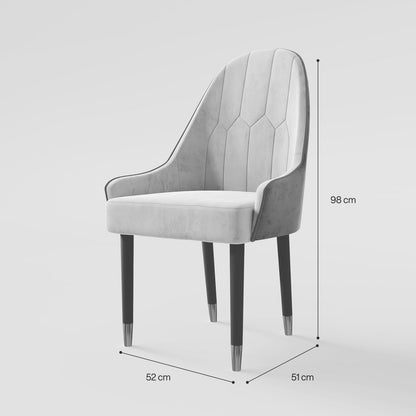 Geometric High-Back Dining Chair