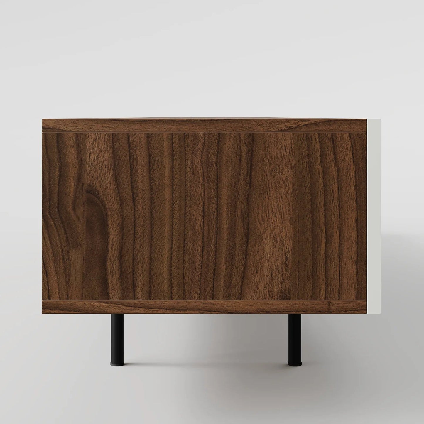 Mid-Century Modern Lowboard, Black & Natural Wood