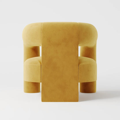 The Veridian Lounge: Architectural Sculptural Chair in Forest Velvet