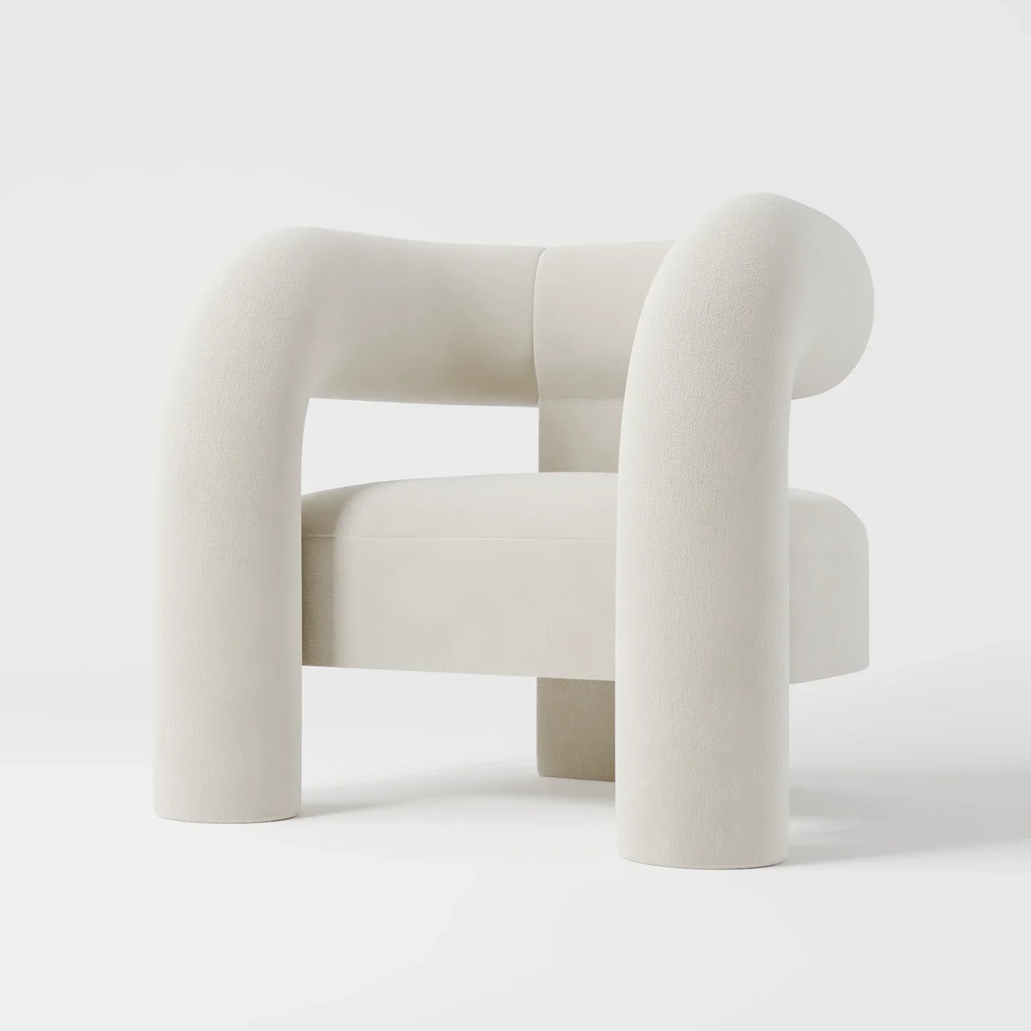 The Veridian Lounge: Architectural Sculptural Chair in Forest Velvet
