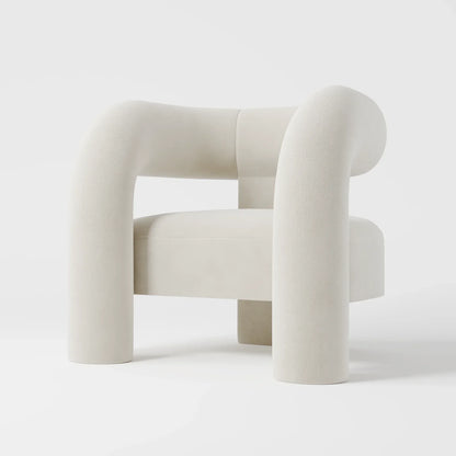 The Veridian Lounge: Architectural Sculptural Chair in Forest Velvet