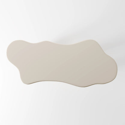 The Cloud Table: Modern Sculptural Dining Piece in Matte Off-White