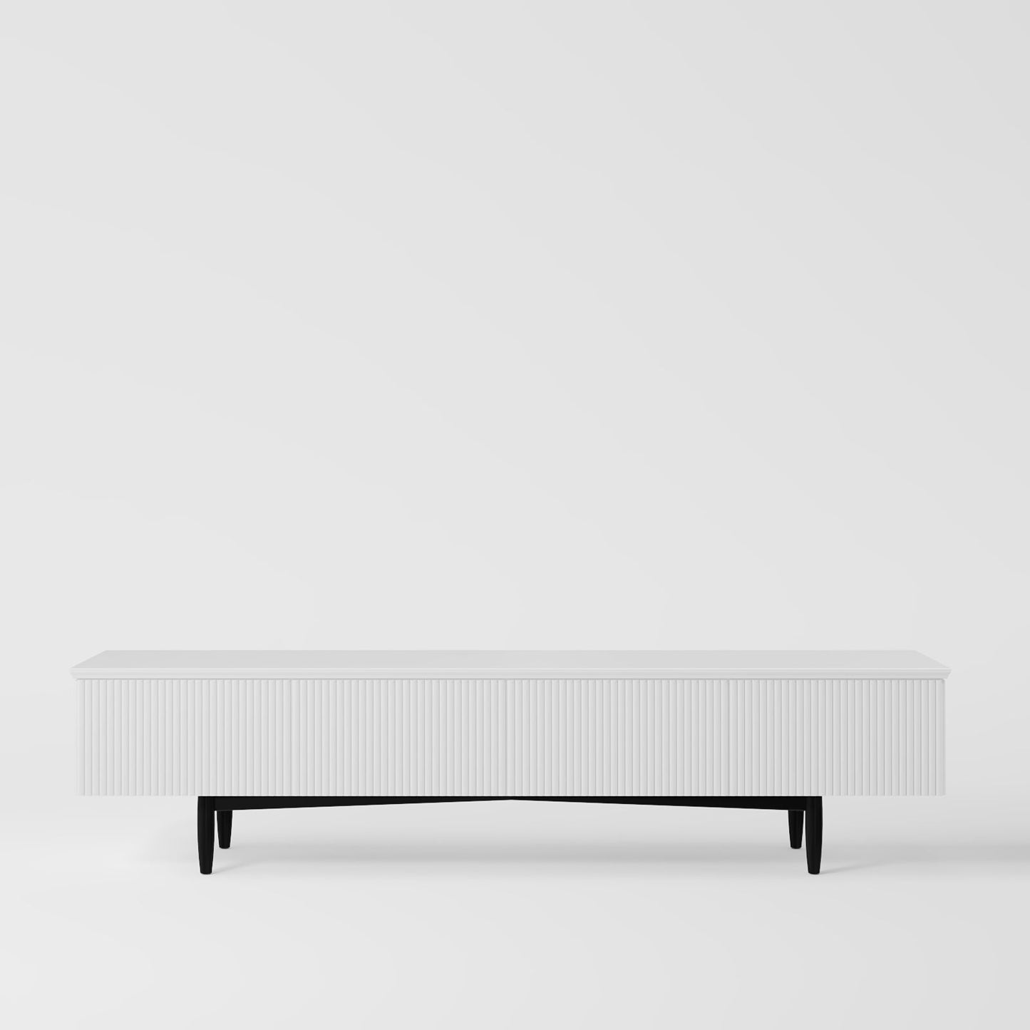 Ultra-Sleek Minimalist Black Media Console