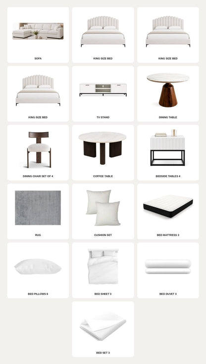 White/3-Bedroom36Items