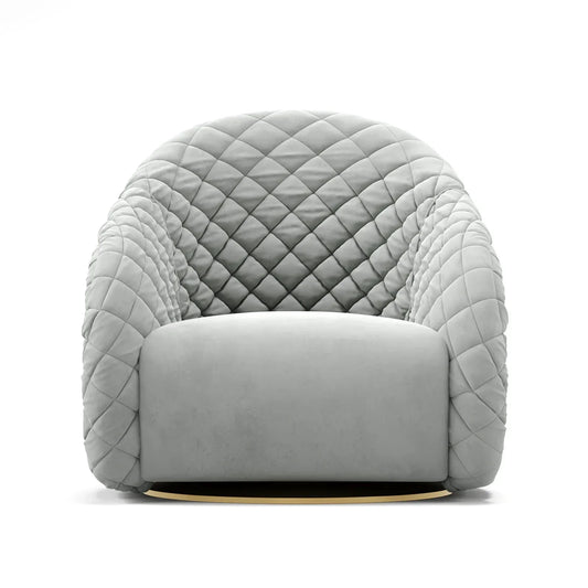 Deco Inspired Tufted Accent Arm Chair