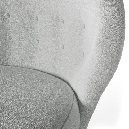 Scandi-Inspired Soft White Bouclé Occasional Arm Chair