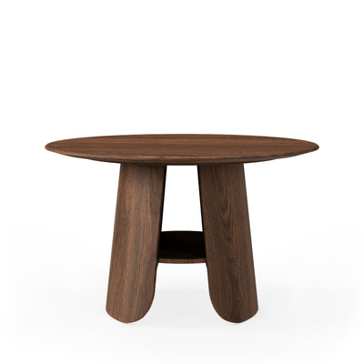 Kyoto Mini Round Walnut Side Table — 50cm
