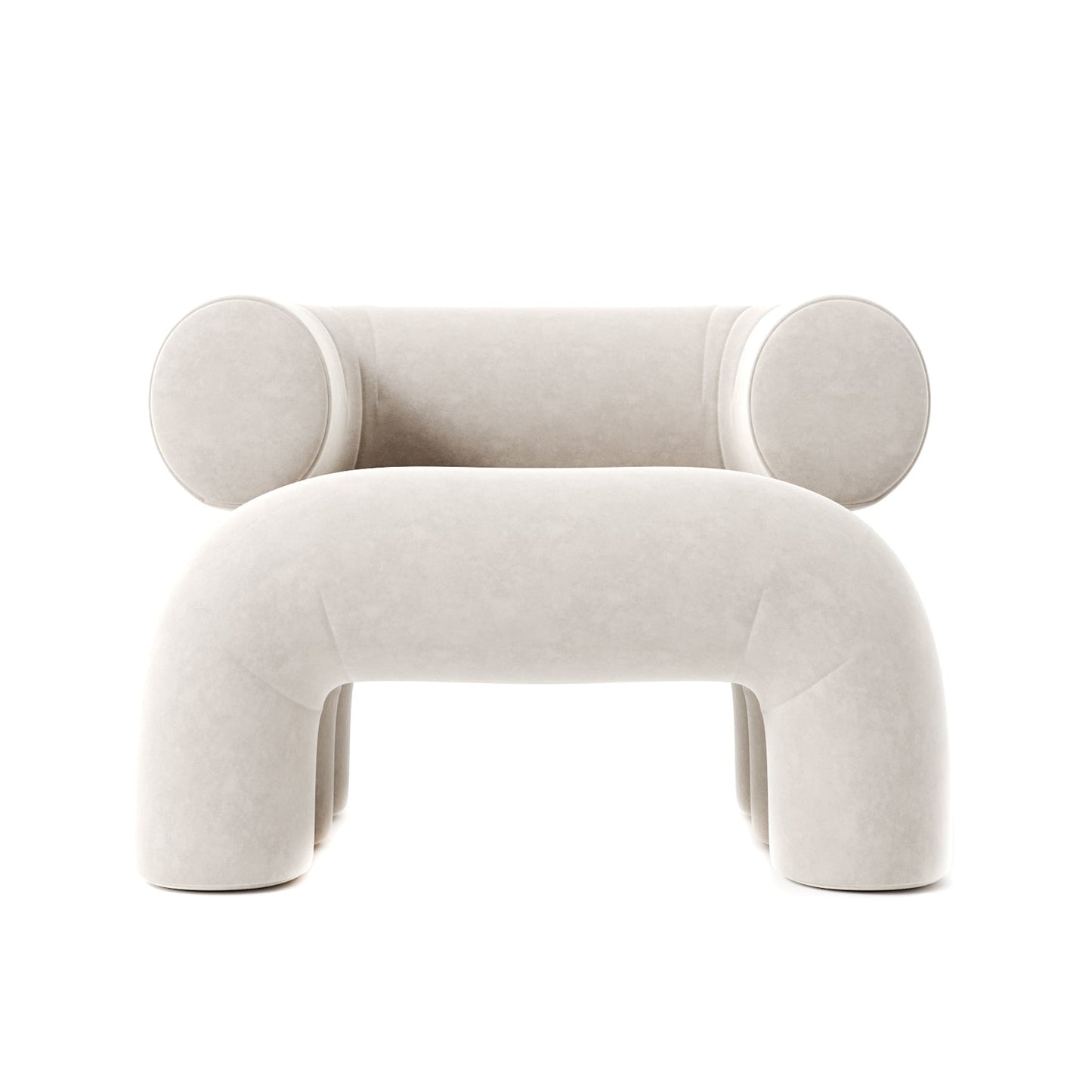 The Omni Lounge: Modern Avant-Garde Sculptural Chair in Pine Velvet