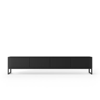 Matte Black Modern Media Console