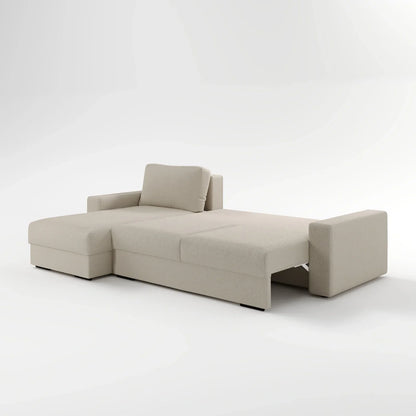 Earth-Tone Grand Sectional 4 Bed Sofa Bed