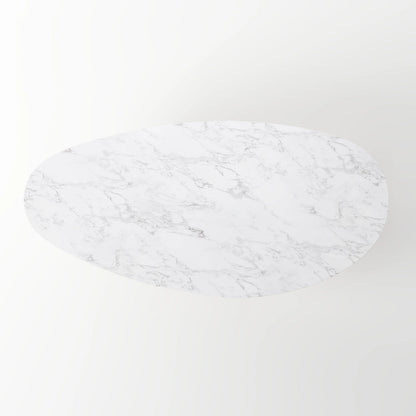 The Cone-Base Marble Table: Modern Sculptural Centerpiece with Conical Support