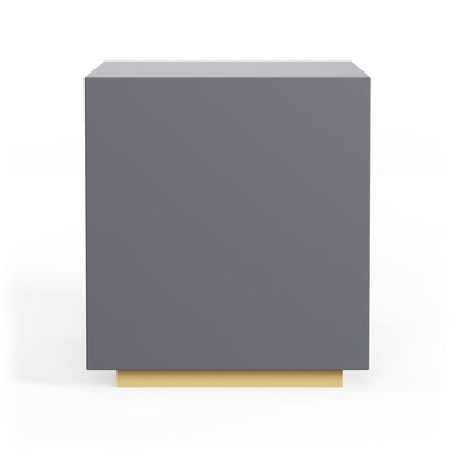 Blush Velvet Touch Bedside Table