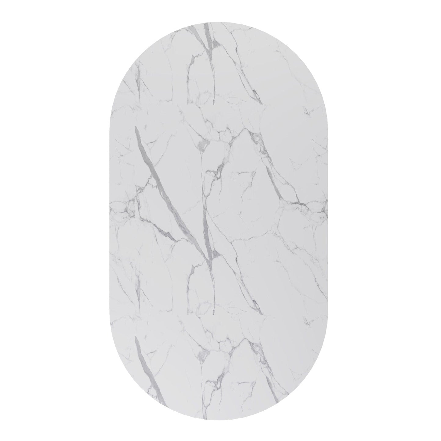 Contemporary Round Dark Grey Concrete Dining Table with Interlocking Arch Base