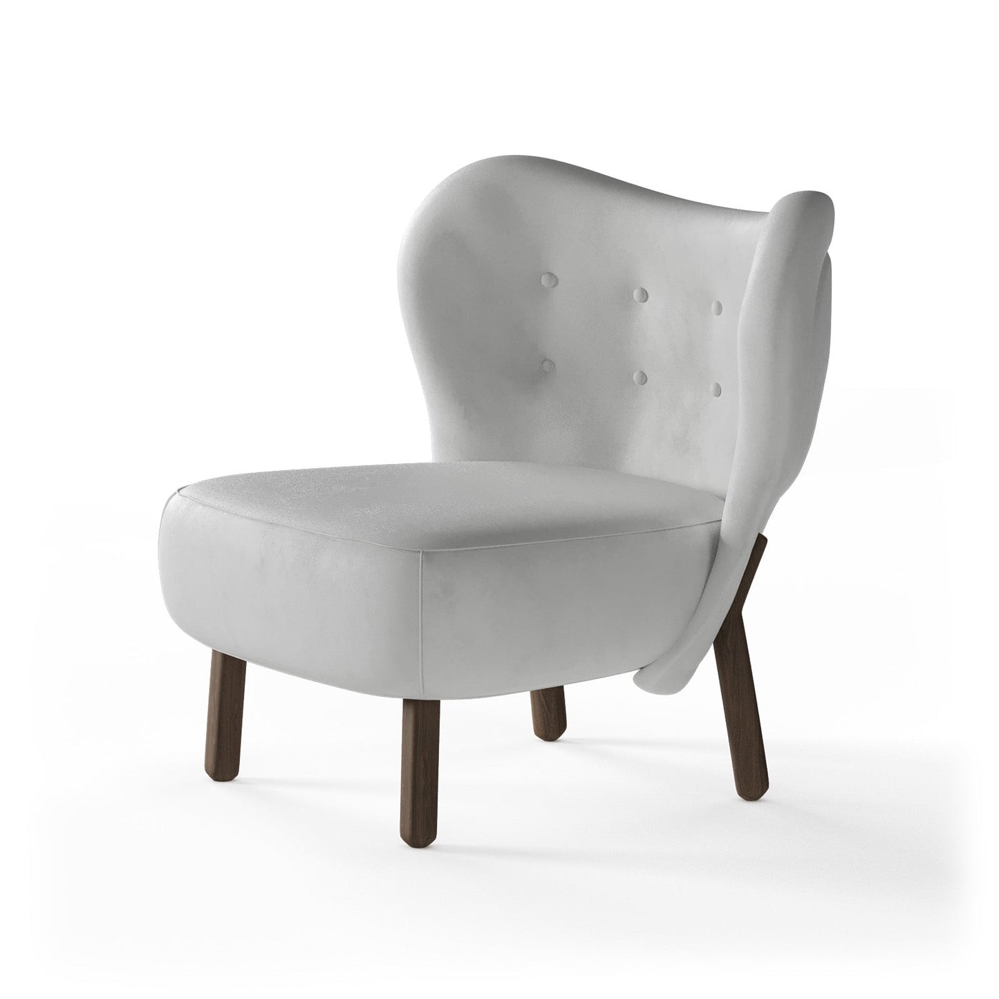 Scandi-Inspired Soft White Bouclé Occasional Arm Chair