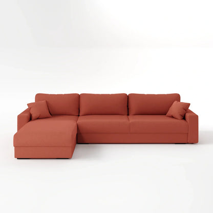 Earth-Tone Grand Sectional 4 Bed Sofa Bed