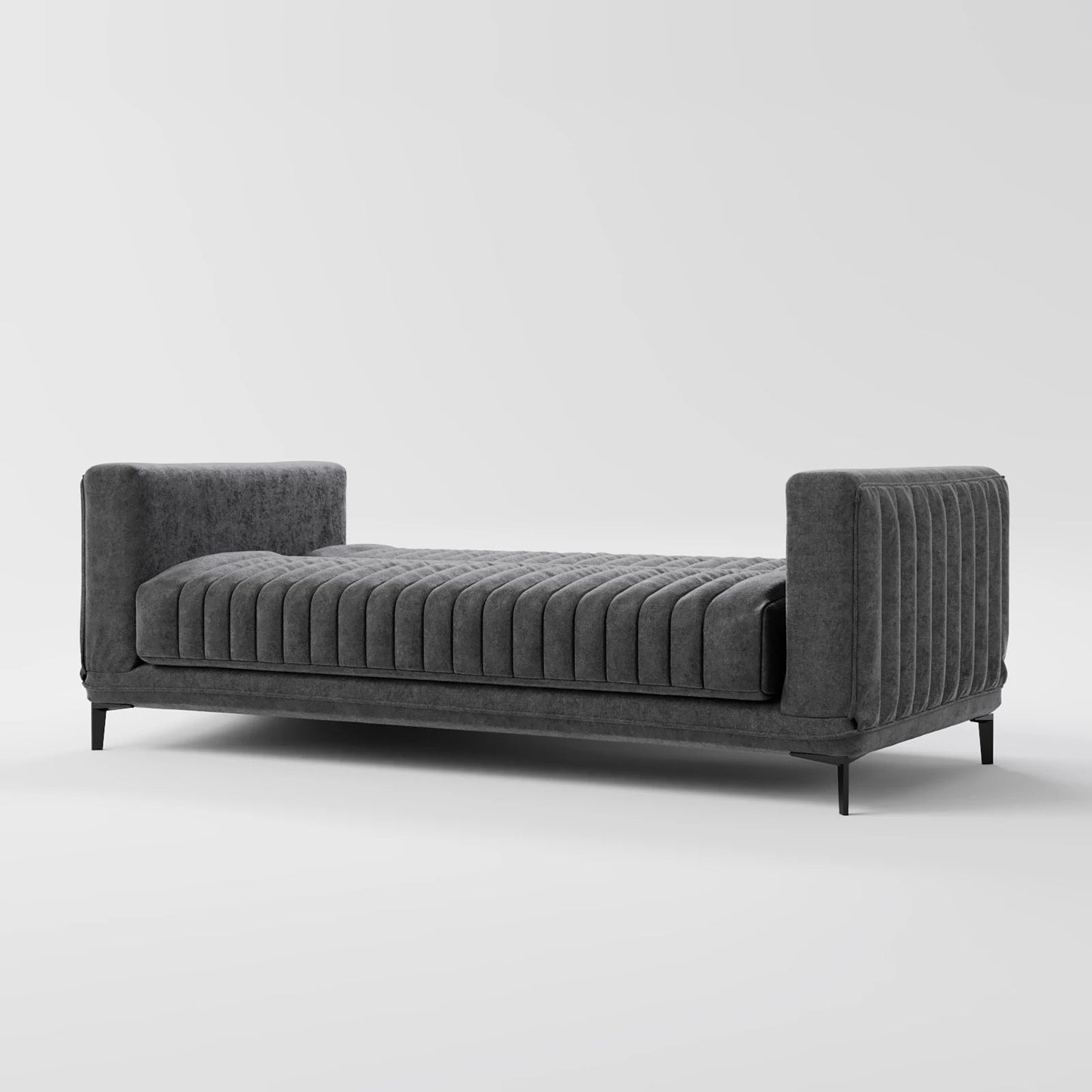 Luxe Ribbed Velvet 3-Seater Sofa Bed