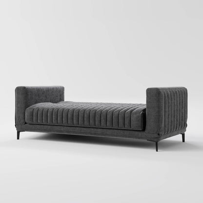 Luxe Ribbed Velvet 3-Seater Sofa Bed