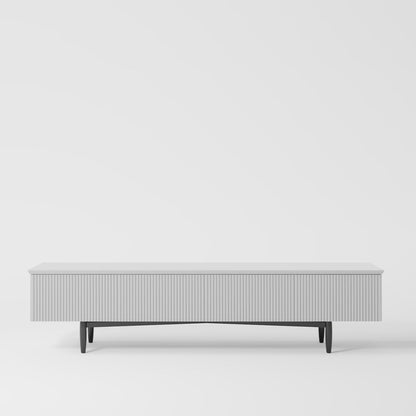Ultra-Sleek Minimalist Black Media Console