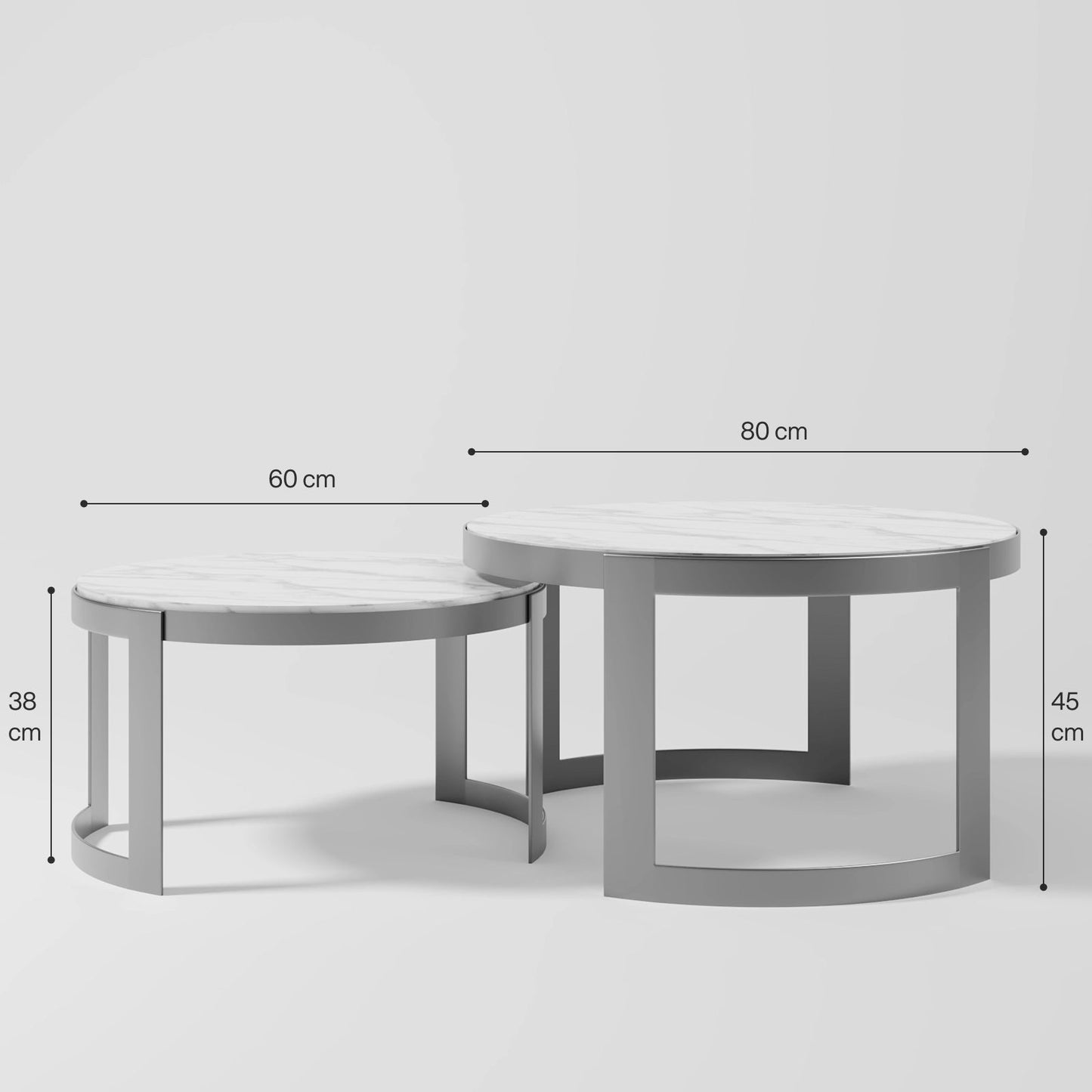 Modern Dual-Tier Coffee Table Set