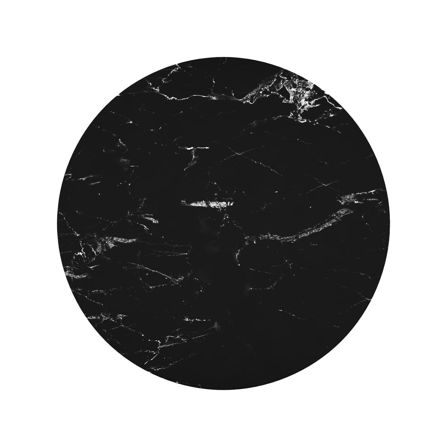 The Carrara Bistro: Modern Round Table with Textured Onyx Column